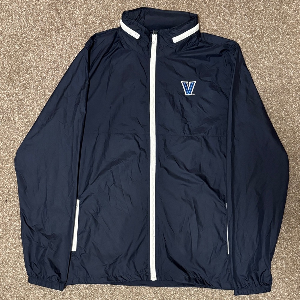 Villanova Navy jacket Charles River apparel convertible Windbreaker L